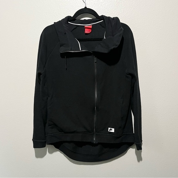 NIKE- Black Full Zipper Hoodie with Pockets Size S - Picture 1 of 3